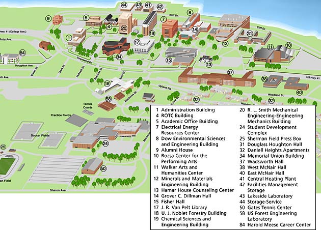 MTU Campus Map